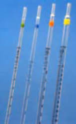 PIPETTE TARATE A VOLUME 1 TRATTO VETRO SODA-CALCICO classe A cap. 5 ml
