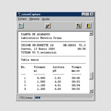 Software “CRISON Capture” per comunicazione di PH-Burette 24 o TitroMatic a PC. Kit che include CD, cavo ed adattatore USB.