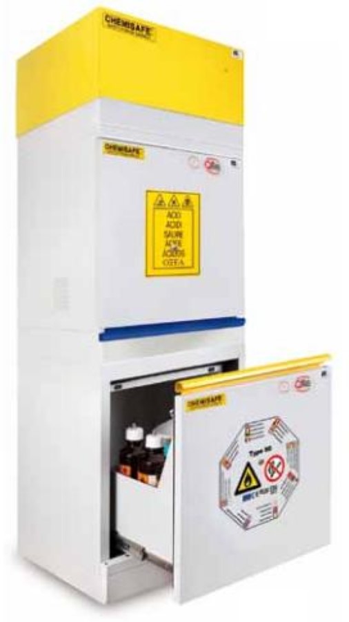 ARMADIO DI SICUREZZA CHEMISAFE ® MOD.COMBISTORAGE 2 COMPARTI